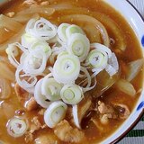 カレールーとめんつゆで簡単カレーうどん(そば)